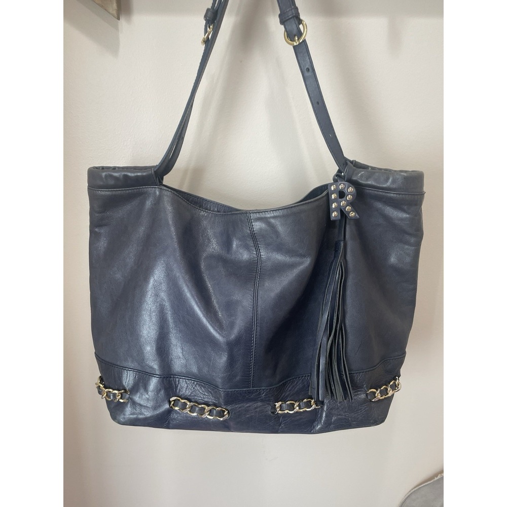 Roberta Gandolfi Made in Italy Genuine Soft leather NAVY Blue Shoulder purse bag